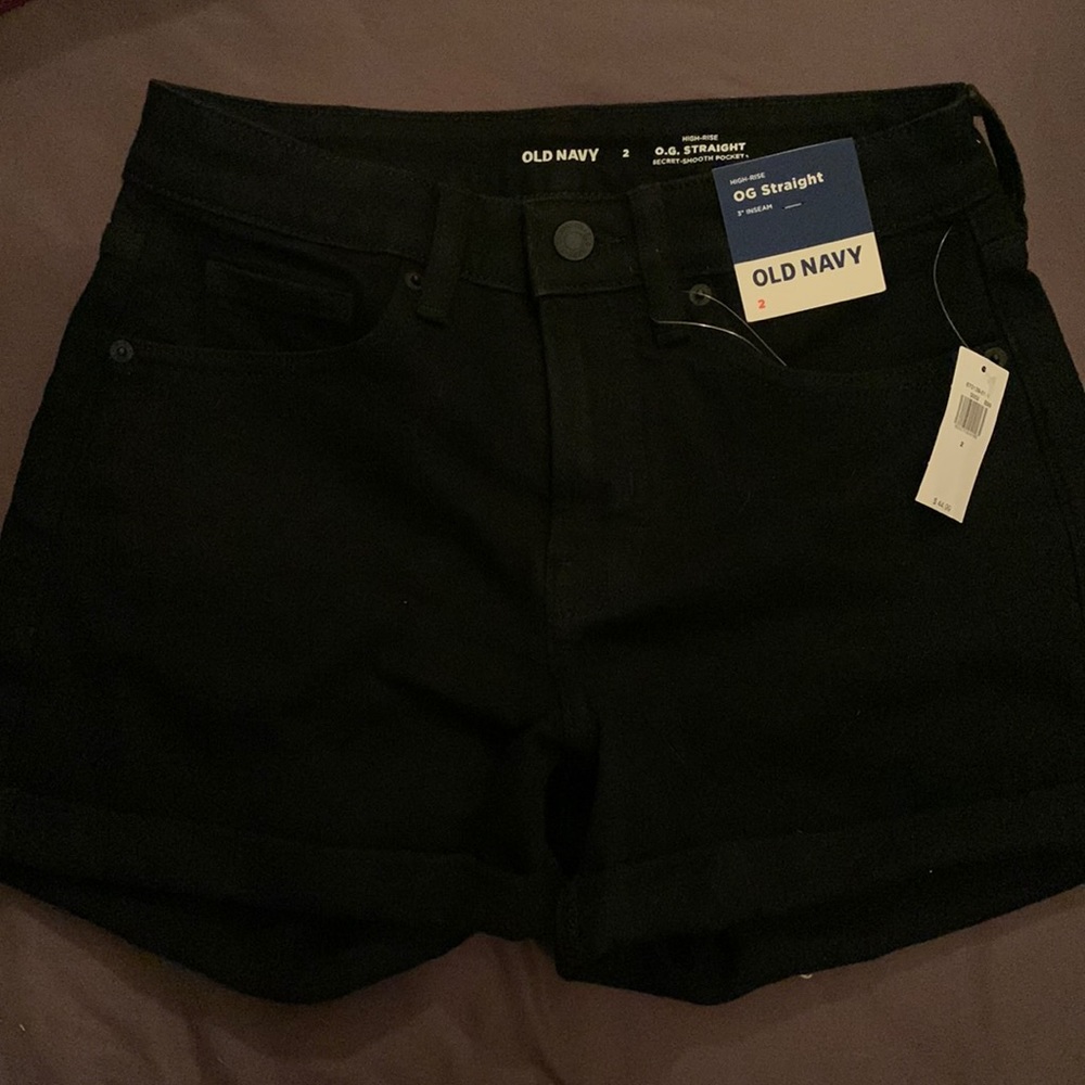 Old navy O.G straight high rise black shorts